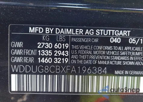 2015 Mercedes-Benz S 550 z USA, uszkodzony, nr VIN WDDUG8CBXFA196384